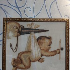 Работа «Малыш и аист»