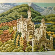 Работа «замок Нойшванштайн осенью»