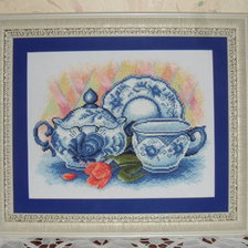 Работа «Гжель. Чаепитие - 2»