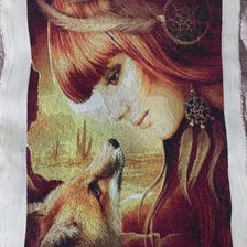 Работа «Девушка и лисичка»