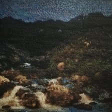 Работа «Горный ручей ночью»