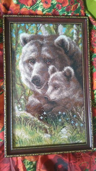 Работа «Медведица с медвежонком»