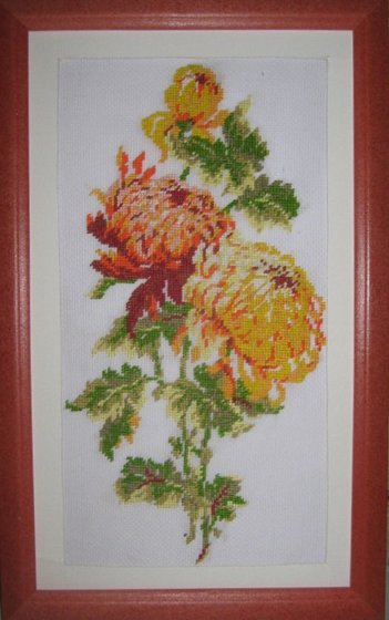 Работа «Хризантемы»