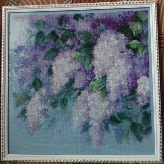 Работа «Сирень под дождем»