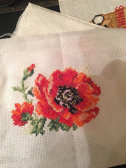 Работа «Люблю маки, покупала схемку давным давно)»