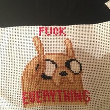 Работа «Набивала руку в вышивке по клеткам)))»