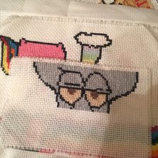 Работа «Набивала руку в вышивке по клеткам)))»