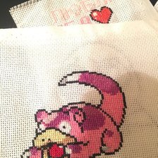 Работа «Набивала руку в вышивке по клеткам)))»