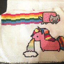 Работа «Набивала руку в вышивке по клеткам)))»