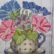 Работа «цветы в чашке»