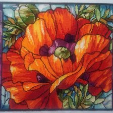 Работа «Витраж с маком»