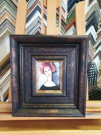 Работа «Рыжая девушка по картине Модильяни»