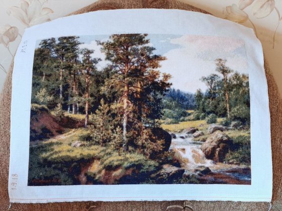 Работа «Горная река среди сосен.»