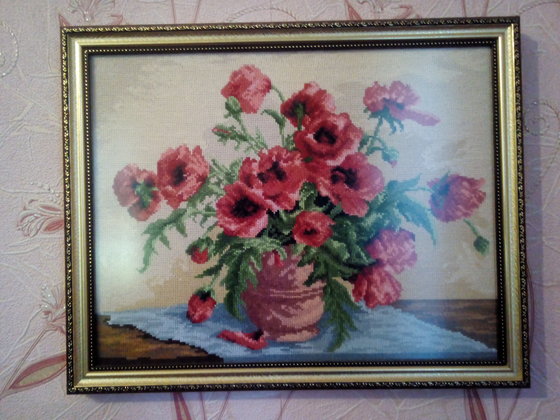 Работа «Маки в вазы»