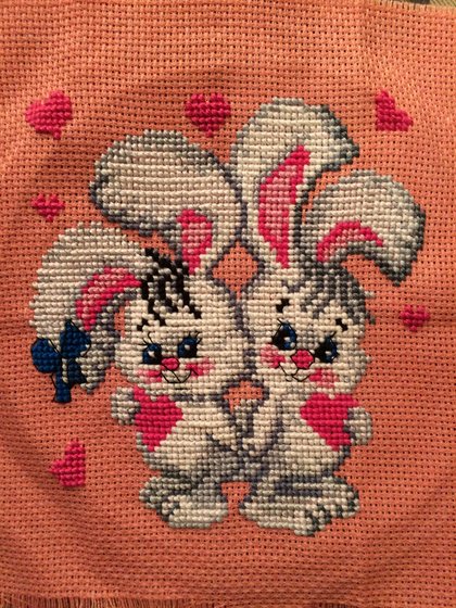 Работа «Люблю своего зайку))»