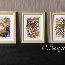 Работа «Бабочки на цветах»