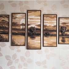 Работа «слоны в саванне»