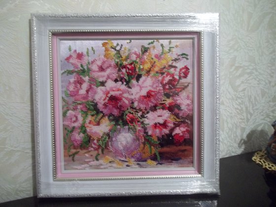 Работа «Розовые пионы,по картине Антонио Джанильятти.»