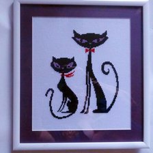 Работа «Влюбленная парочка (из серии "Гламурные кошки")»