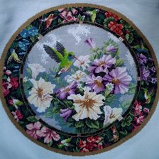 Работа «Цветы и колибри»