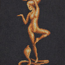 Работа «Девушка с коброй»