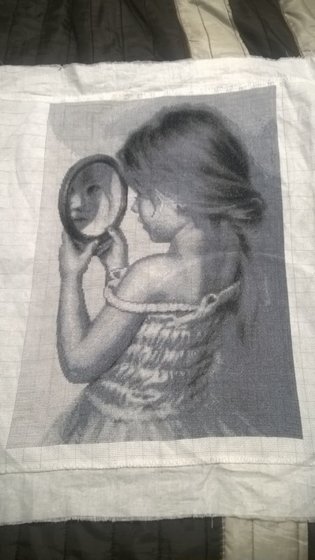 Работа «Девочка с зеркальцем»