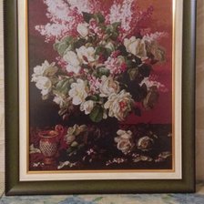 Работа «Сирень и розы»