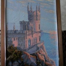 Работа «Замок "Ласточкино гнездо" (размер 40х60, шерсть акрил)»