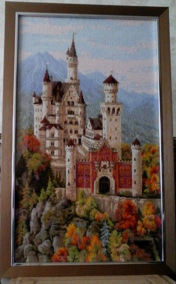 Работа «"Замок Нойшванштайн" (размер 40х60, шерсть, акрил)»
