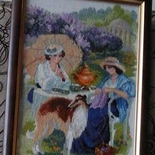 Работа «Дамы в саду»