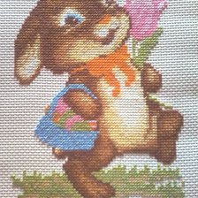 Работа «bunny with a flower»
