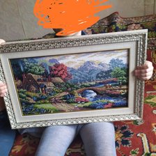 Работа «Деревенский пейзаж»