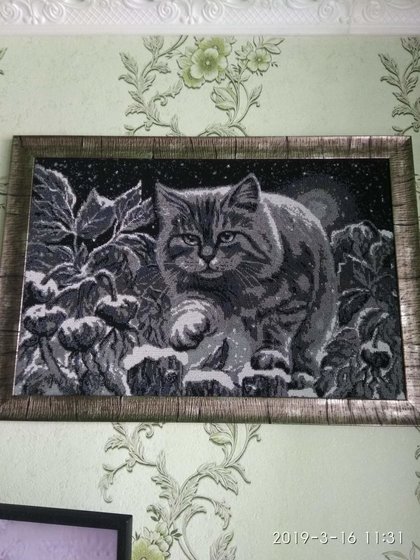 Работа «Прогулка под луной бисером.»