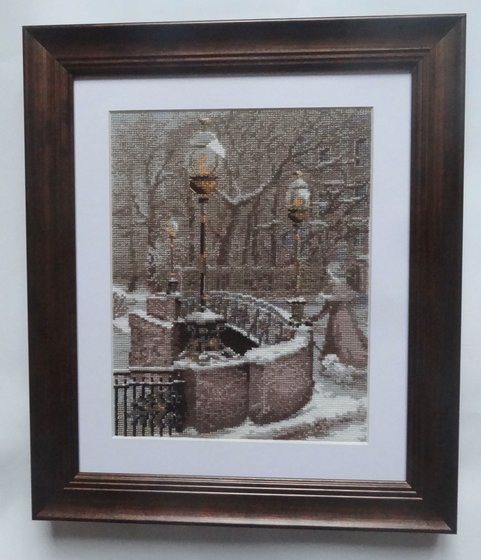 Работа «Зимний Петербург. Вечерняя прогулка (Моя серия "Петербург")»