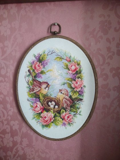 Работа «Птички в гнездышке»