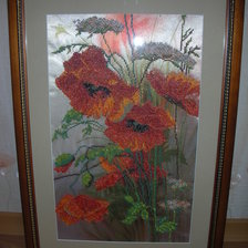 Работа «Маки (бисером)»