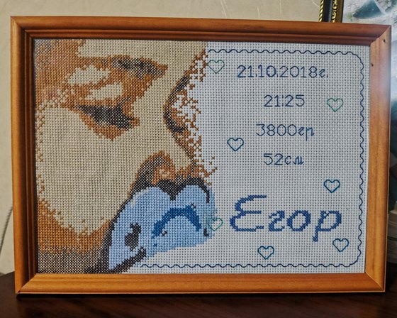 Работа «Метрика для мальчика Егора (ноябрь 2019)»