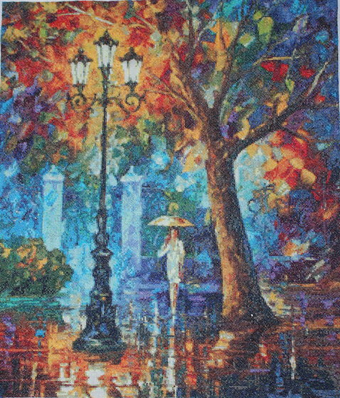 Работа «Прогулка под дождем по картине Афремова»