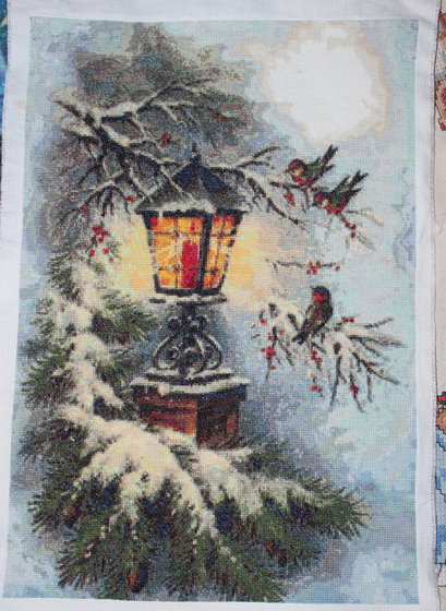 Работа «Зима. Фонарь»