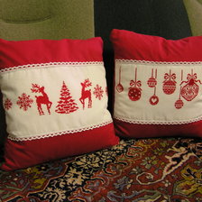 Работа «Новогодние подушки»