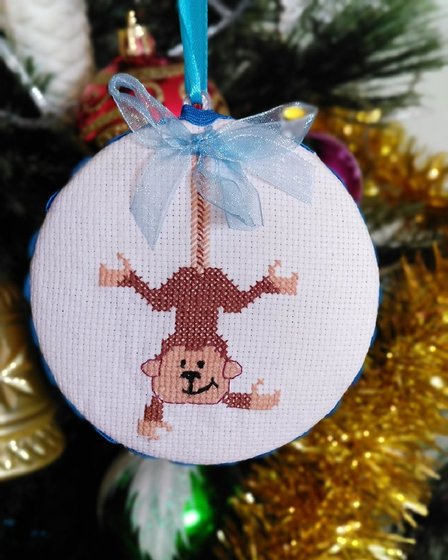 Работа «Новогодняя обезьянка»