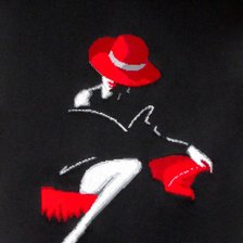 Работа «Дама в красном»