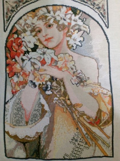 Работа «По мотивам Альфонса Мухи»