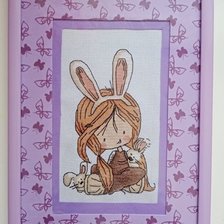 Работа «Девочка с зайчиками»