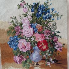 Работа «Букет в вазе.Гобленсет.»