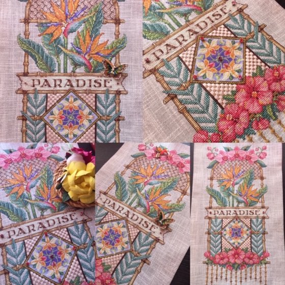 Работа «Семплер Цветочный рай.»