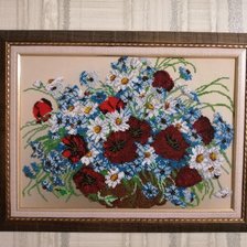 Работа «Полевой букет в корзике»