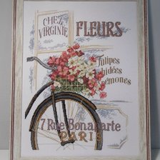 Работа «Цветы и велосипед»