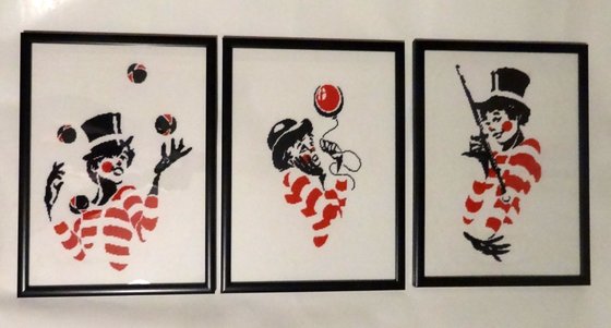 Работа «Триптих "Клоуны"  (из инета)»