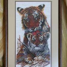 Работа «Тигрица с тигренком»